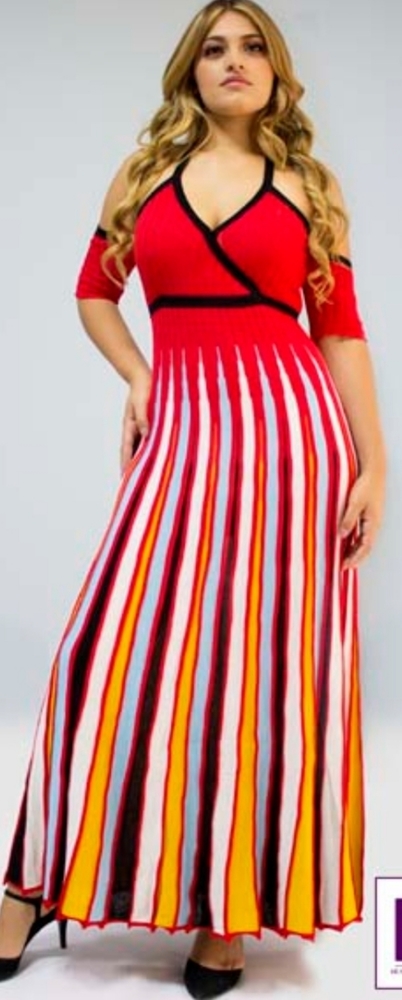 Red Mix Dress - Picture 4 of 4